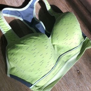 Green neon sports bra